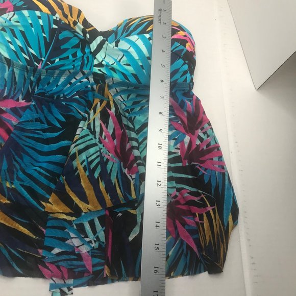 Kona Sol Women's Size Small 4-6 Strapless Twist Bandeau Flyaway Tankini Top New - Picture 11 of 13